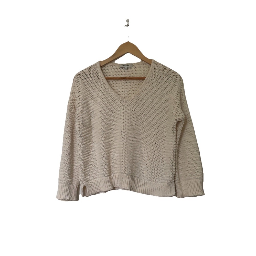 Madewell Breezeway Pullover Sweater Cream Color Womens Size XS